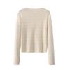 Sanpowa Women's Hollow Knit Long Sleeve Pullover