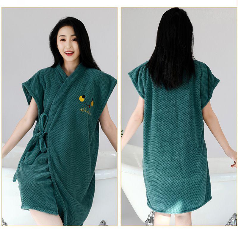 Womens Bath Towels Wearable Fast Drying Bathing Beach Spa Bathrobes Wash Clothing, Shower Bath