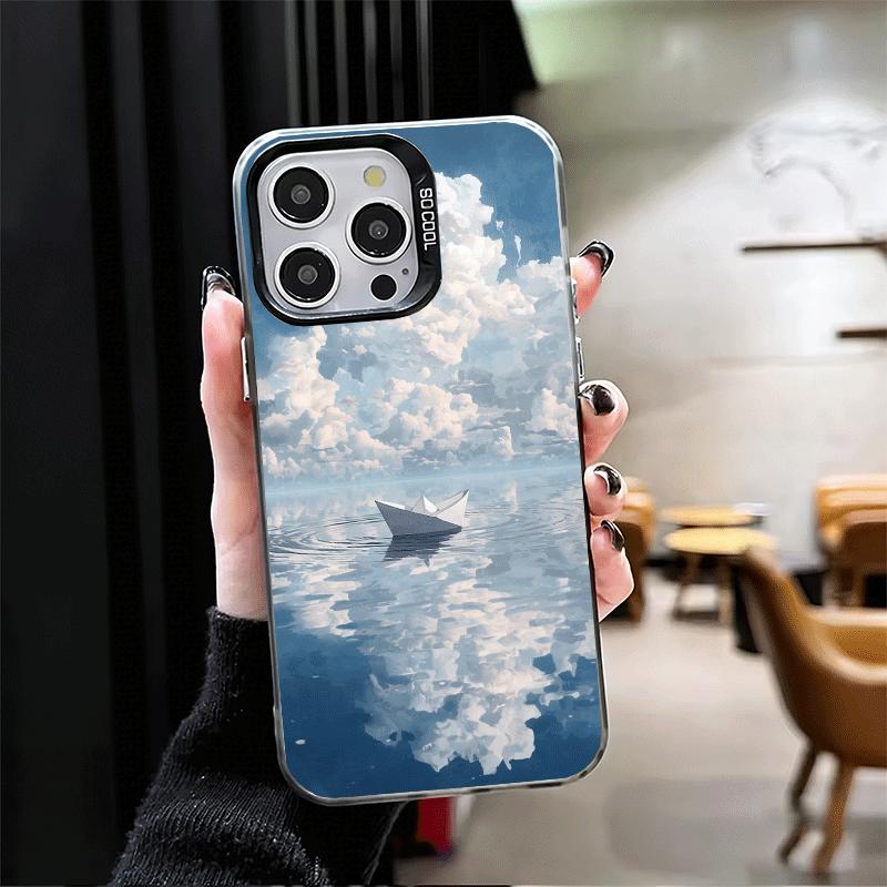 Paper Airplane Boat Dream Shockproof Phone Case for iPhone 17 Air 16 16E 15 Pro Max 14 Plus 13 Mini 12 Back Cover Anti Fall Fund