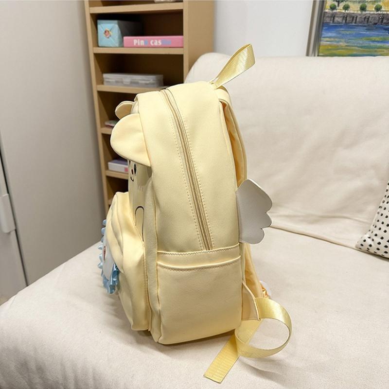 New Cute Cartoon Puppy Children School Bags Outdoor Travel Play Camping Backpacks Primary School Students Yellow Mini Ruckpacks for Kids Holiday Gifts