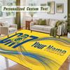 Crystal Velvet Square Rug Custom NameCristiano Ronaldo Pattern Non Slip Home Floor Decor Rug