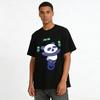 Cute Panda Juggling Bamboo Unicycle Print Casual Unisex T-Shirt Pure Cotton T-shirt