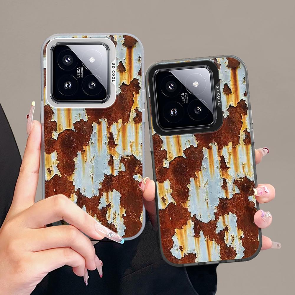 Cracked Paint Rust Texture Phone Case For Xiaomi 17 Pro Max 15 T Pro 14 T Pro 13 T Pro 12 T Pro Mi 11 Lite 5G IMD Soft Cover