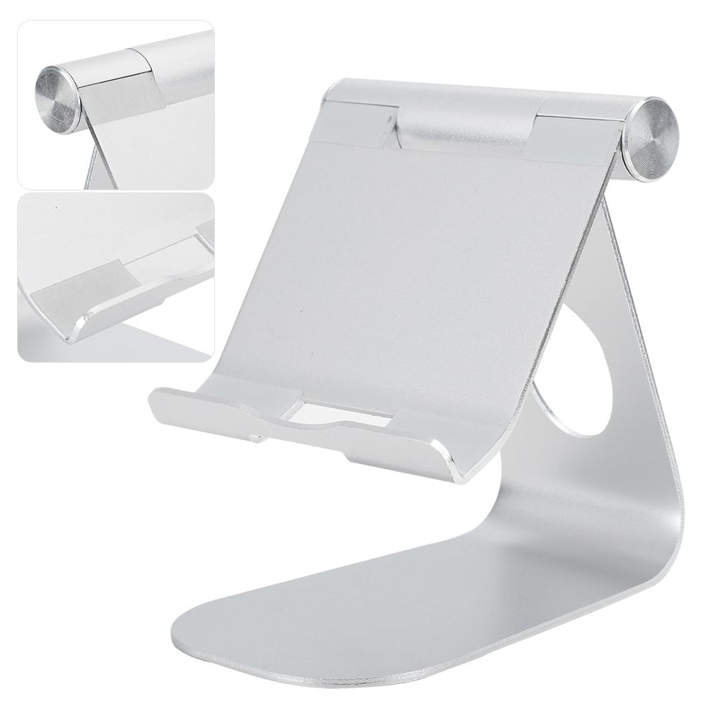 Universal Aluminum Alloy Desk Phone Stand Adjustable Bracket For Mobile Phone TabletSilver