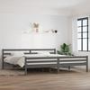 VidaXL Bed Frames Grey Solid Wood 200x200 Cm 814841