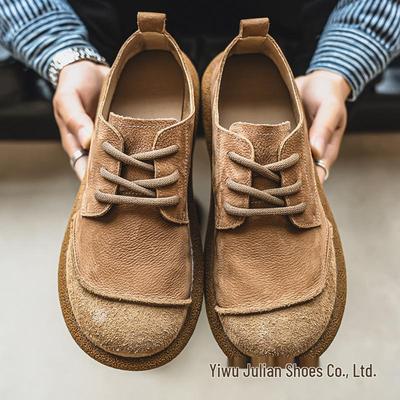 Men's Top Grain Leather Casual Shoes - 2025 Summer Edition, Big Toe Genuine Leather, Breathable Non-slip Soft Sole.