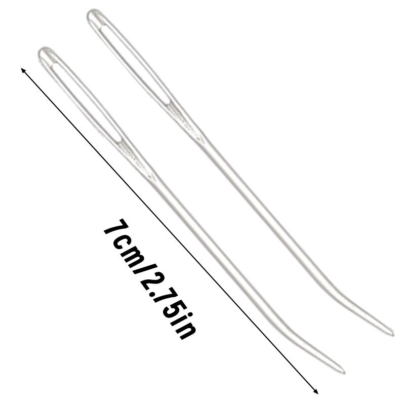 Fenrry 2 Stück 7cm Nähnadeln mit großem Öhr für Anfänger Bunte Lernnadeln Garnnadeln SKC Stopfnadel für Näharbeiten