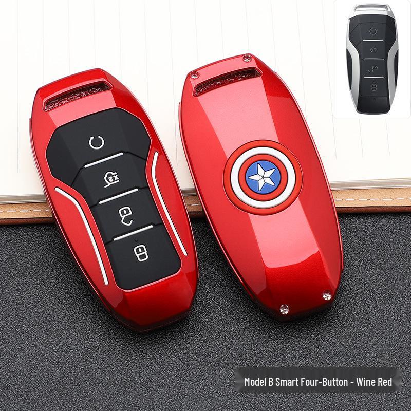 BYD Marvel Car Key Pouch - Fashionable Buckle Remote Shell & Personalized Decor