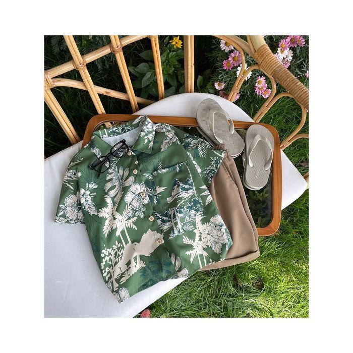 Boys Lightweight Summer Short Sleeve Shirt Korean Casual Top 90
