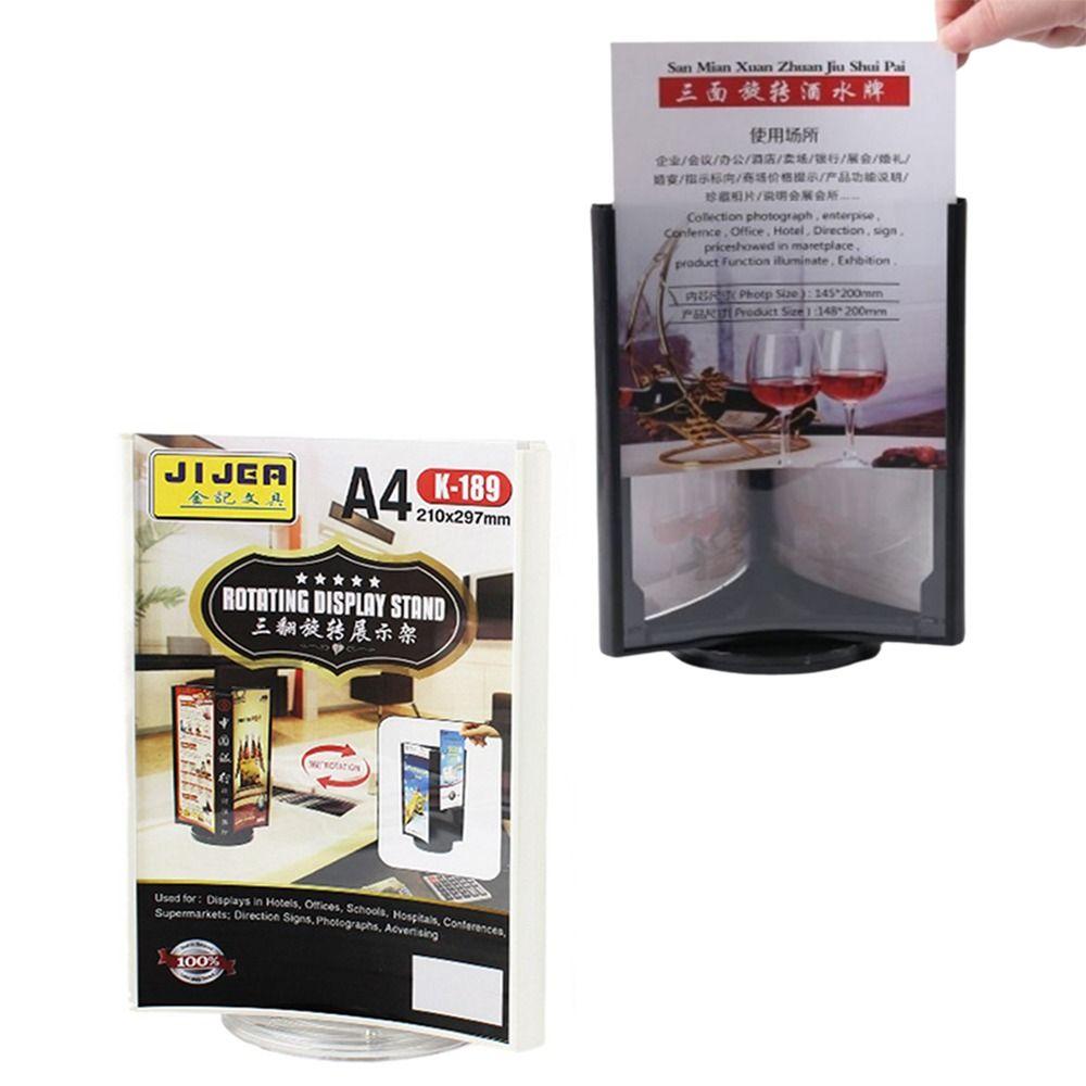 Transparent Acrylic Revolving Table Card A4/A5 Menu Sign Holder Letter Board