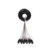 10 Uds. Tapones de pesca tapón de goma negro pesca espacio frijoles carpa pesca flotador