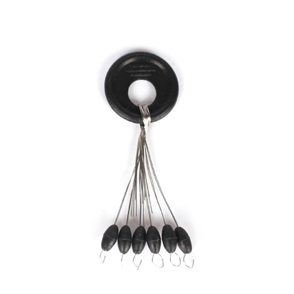 10 Uds. Tapones de pesca tapón de goma negro pesca espacio frijoles carpa pesca flotador