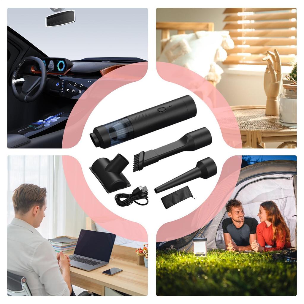 Car Vacuum 19000Pa Handheld Blow Suction Cleaner 4 In 1 Air Duster for Car Office Truck Pet Dust Floor Carpet Hair Cleaning