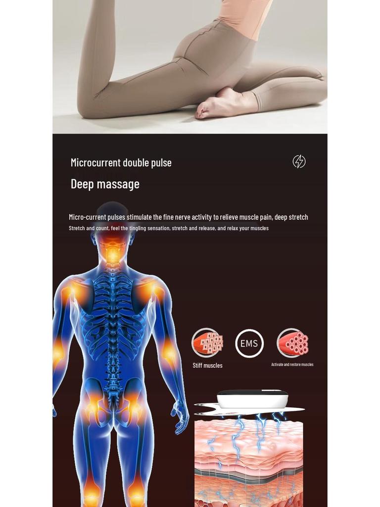 Cross-border EMS Automatic Double Pulse Waist Massage & Sculpting Device