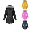 Women Waterproof Wind Jacket Coat Raincoat With Stylish Zipper Hoodies For Outdoor Use