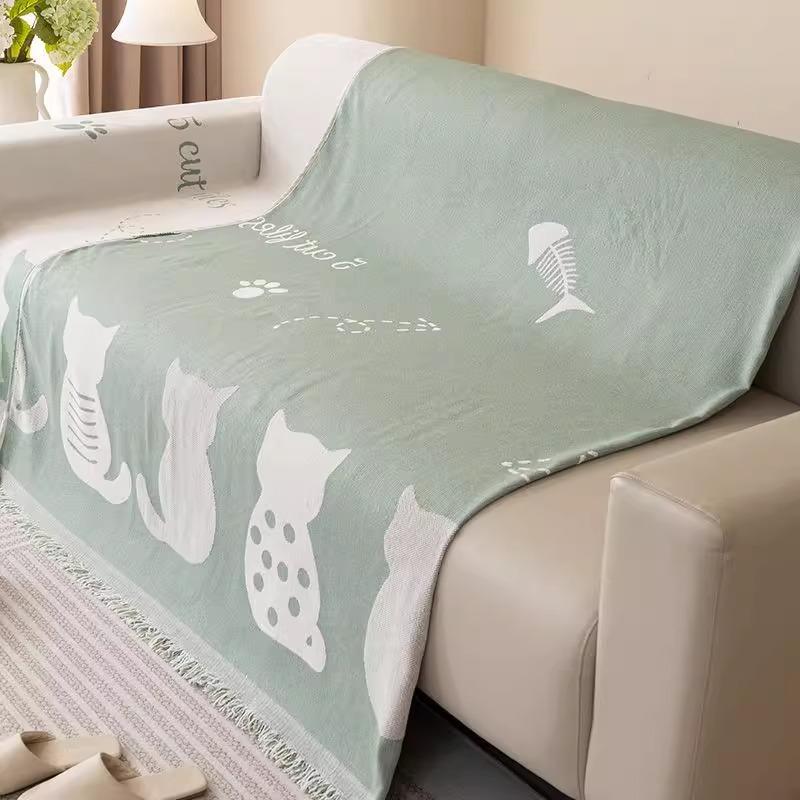 Chenille Sofa Handtuch Neu Vollständige Abdeckung Sofa Decke Kissen Vier Jahreszeiten Anti-Katzenkratzer Sofa Überwurf Stoff