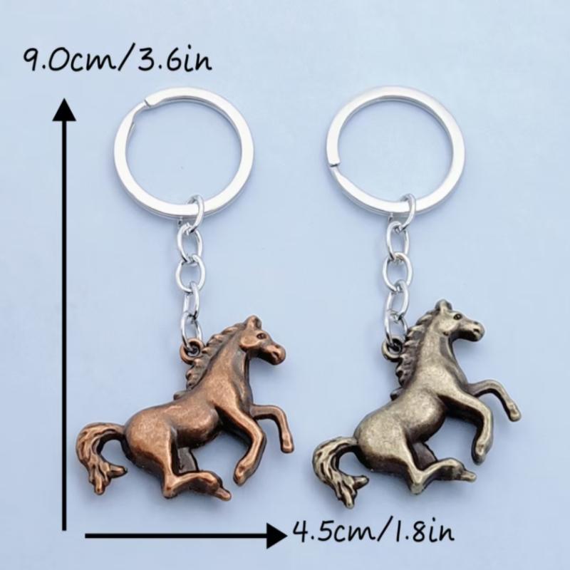Vintage Metal Horse Keychain Pendant Backpack Hangings Decoration Souvenirs Gifts