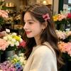 6Pcs Girl Hairpins Baking Paint Process No Peeling Stable Grip Metal Clip Base Hair Pins Star Heart Bowknot Decor Candy Color Hair Clips