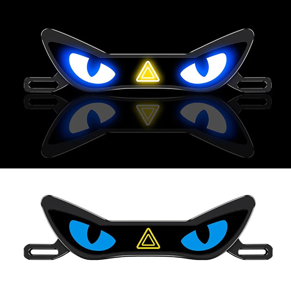 Motorcycle Demon's Eye Light Taillight Cycling Warning Light Strobe Signal Light Motorcycle Decor LED License Plate Eyes Light