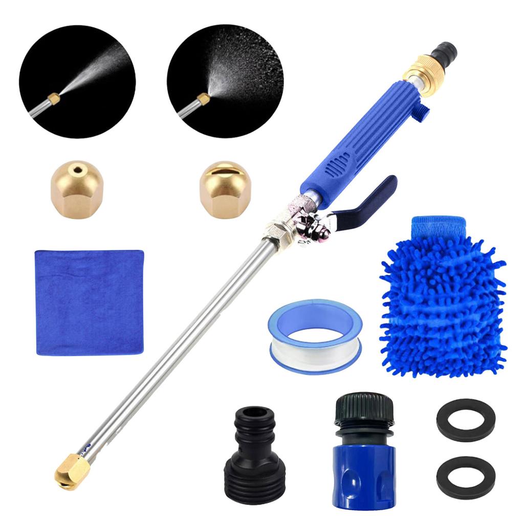 Household High-pressure Car Wash Water Grab Hose Water Pipe Set, Car Wash Artifact Brush, Car Copper Spray Gun Head tool#Color:b
