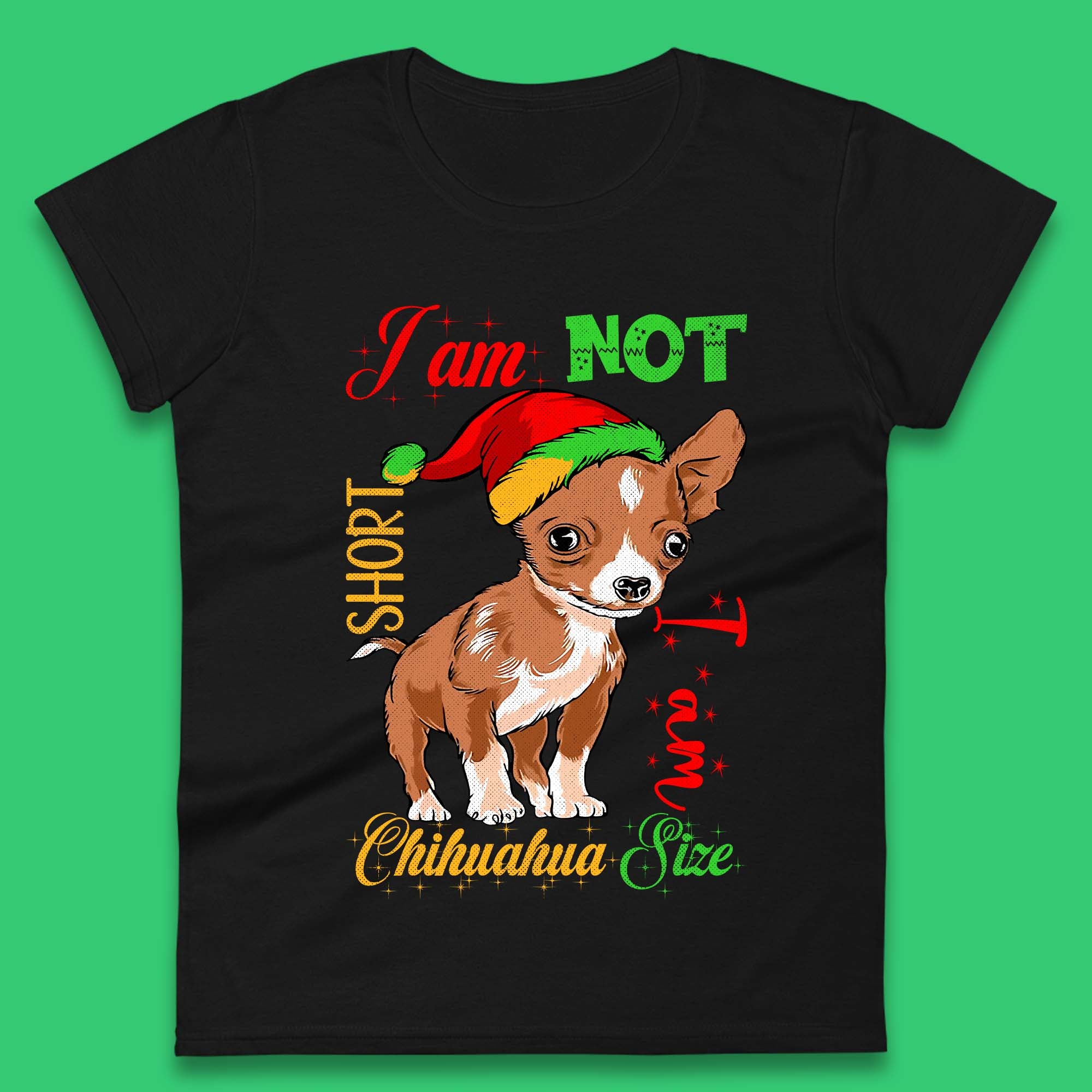 Chihuahua Size Christmas Womens T-Shirt Mens Tops Tees Unisex 2XL