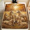 1PC Cute unicorn Print FlAannel Blanket, High quality Comfortable for All Seasons, Home Decor, Warmth and Comfort