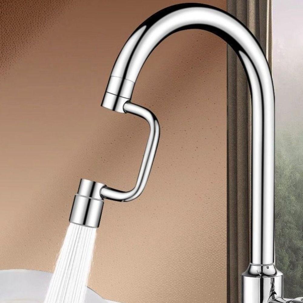 Silver Faucet Extender Zinc Zinc Alloy Faucet Sprayer Head Water Tap Nozzle Rotating Spray Faucet Kitchen