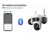 ICsee HD Night Vision Waterproof Wireless Multi-Lens CCTV Monitor with Three Screens