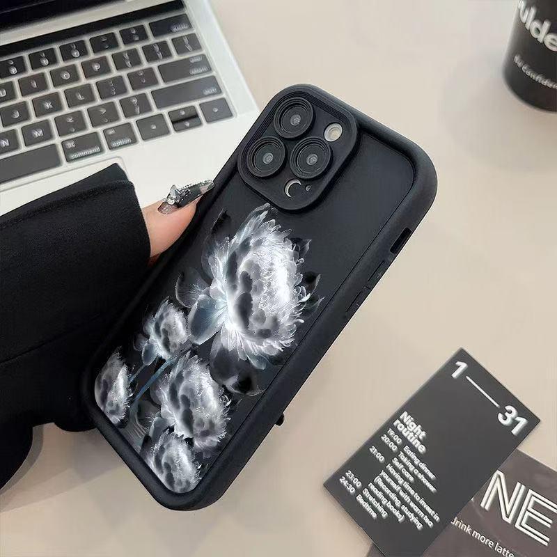 iPhone 17 Pro Max Cross-Border Lotus Phone Case, Compatible with iPhone 13/14 Pro and 12.