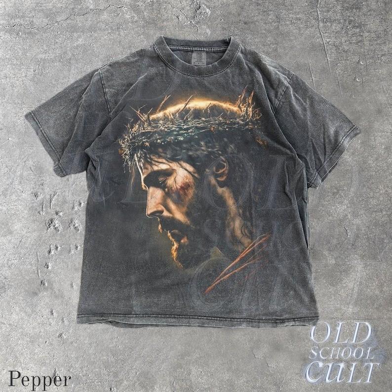 Jesus Vintage 90s Graphic Comfort Colors® Shirt Jesus Portrait Easter TShirt Unisex T-Shirt XXXL