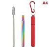 1/3Pcs Reusable Telescopic Straw 304 Stainless Steel Metal Straw With Cleaning Brush Portable Drinking Straw Set For Travel
