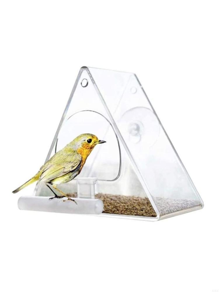 

Acrylic Window Bird Feeder with Suction Cup & Hanging Chain Clear Bird Bowl for Bird Watching Inside Outside X3UC China Mainland