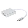 Adaptador TypeC a VGA plateado compacto convertidor macho a hembra compatible con OS X