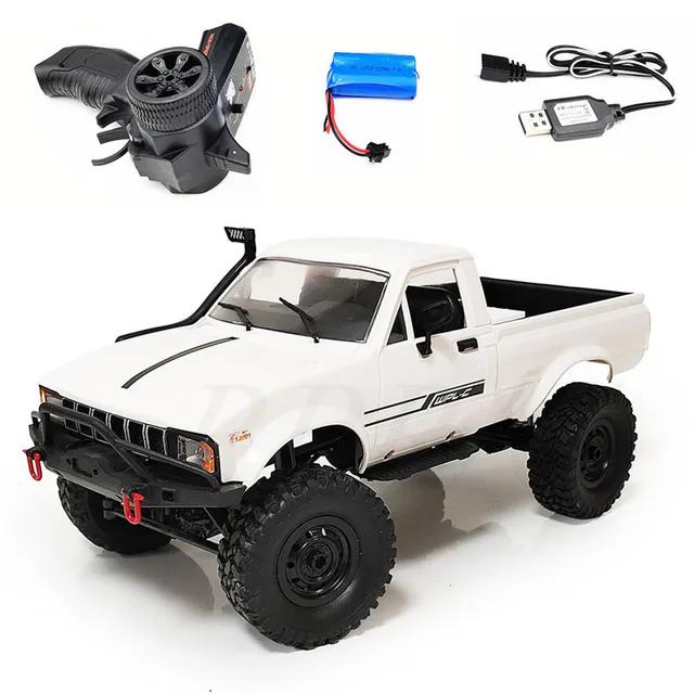 

C64-1 Новий радіокерований автомобіль WPL 1/16 2.4G Повномасштабний 4WD Автомобіль для скелелазіння для дорослих Позашляховик C24 Пікап Модель іграшки для хлопчика з пультом дистанційного керування
