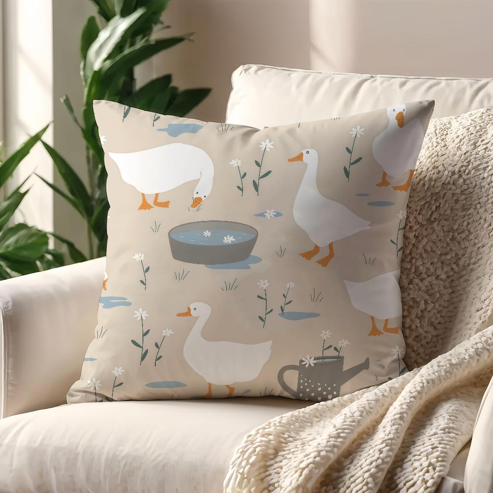 Stylish Goose Pattern cushion cover For Pillow Printing Sofa Decoration Home Car Room Coffee Shop Office Nordic Simplicity