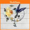 Metal Bird Wall Art Decor For Living Room Garden Outdoor Home With Floral Design