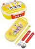 Skater Bento Trio and Made in PEZ TACC2AG Kids' Set, Chopsticks, Spoon, Fork, Kids' Cutlery, Antibacterial, Easy-Open Slide-Open, Japan,