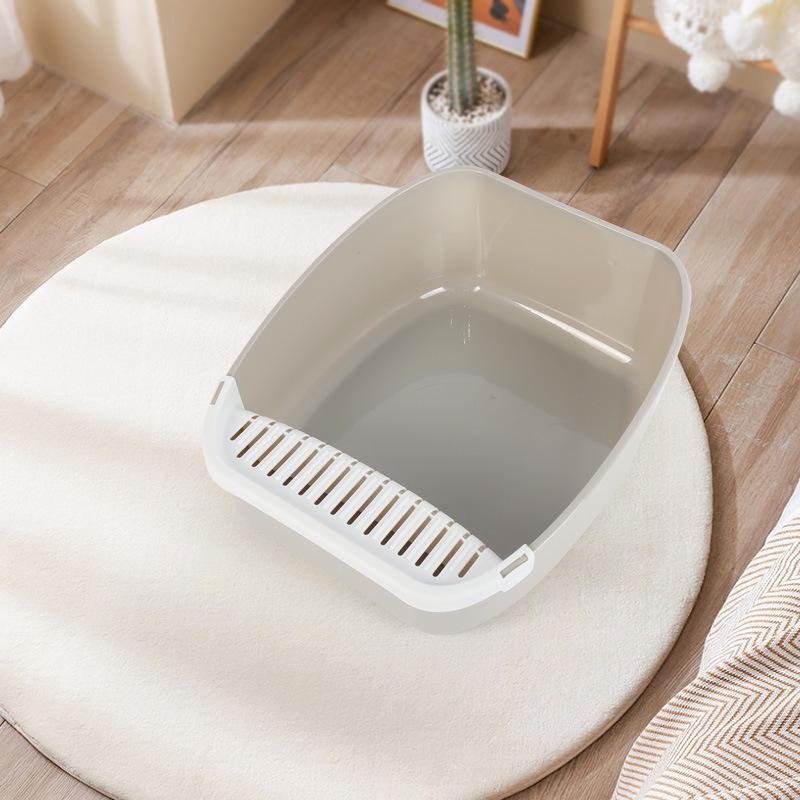 Detachable Large Cat Litter Box with Shovel - Anti-Litter Design for Easy Cleaning
