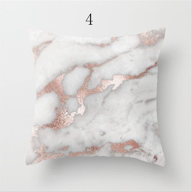 Luxurious Marble Throw Pillow Case With Colorful Rock Pattern For Home Decor 18 Inches