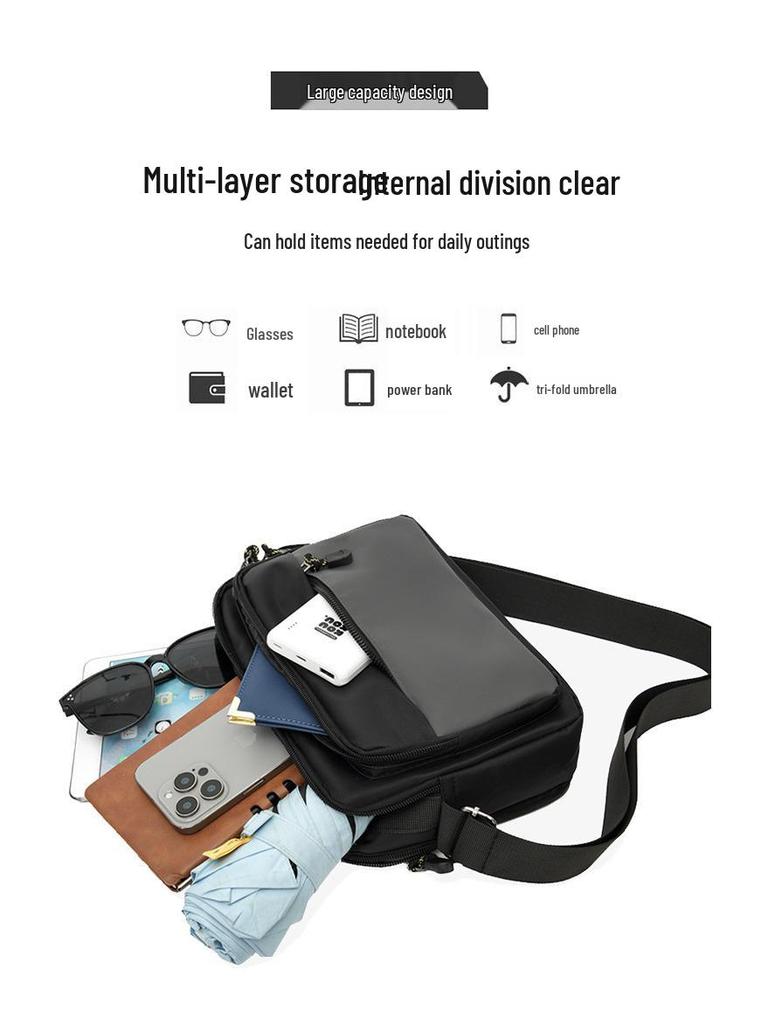 Men's Business Casual Crossbody Multi-Compartment Bag 2025 - Portable Everyday Carry Backpack
