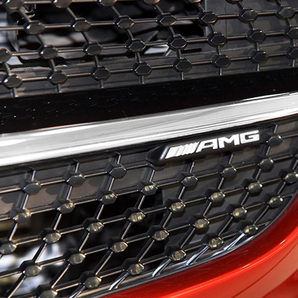 3D ABS Car Emblem Front Grille Badge Decoration Sticker For Mercedes Benz AMG A B C D M S R G Class GLA GLB W176 W124 C260 C300