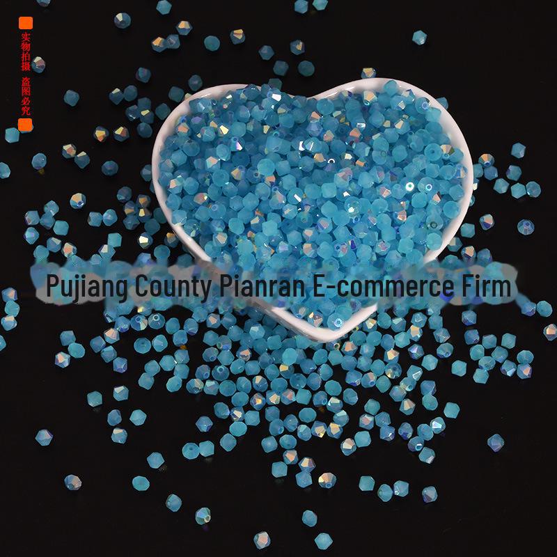 

3 мм хрустальные стеклянные острые бусины - DIY ювелирные аксессуары 3mm Beads AB (100 pieces per pack)