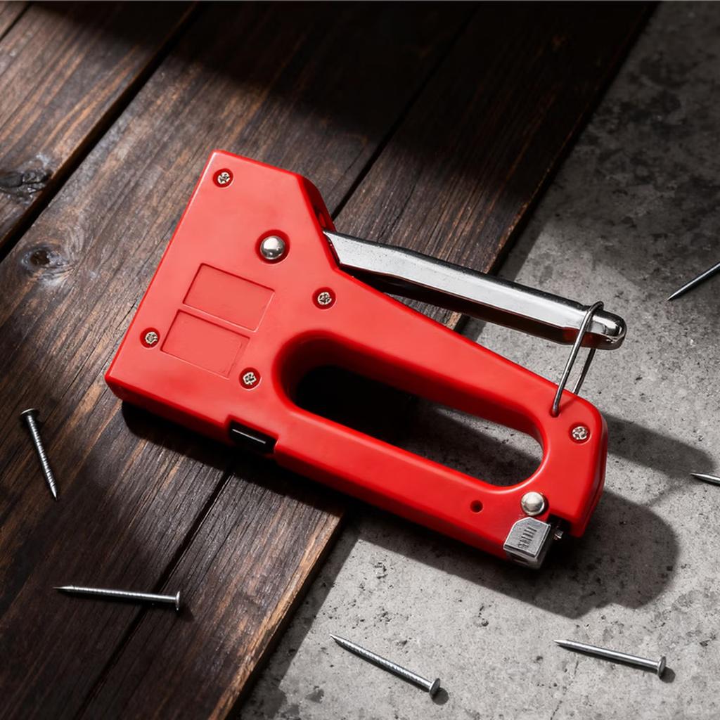 Hand Plastic Staple Gun Kit Manual Nailers Tackers Stapler Staple Guns for Woodworking Light Duty Nail Gun With Metal Handle