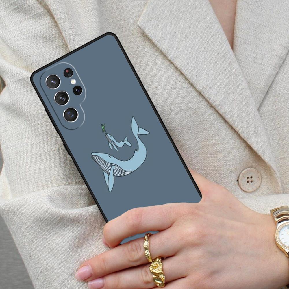 Baby Whale Cell Phone Case for Samsung Galaxy S26 Ultra S25 S24 S23 S22 S21 S20 Note10 Cover