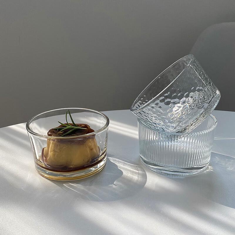 ZISIZ Round Hammered Glass Bowl