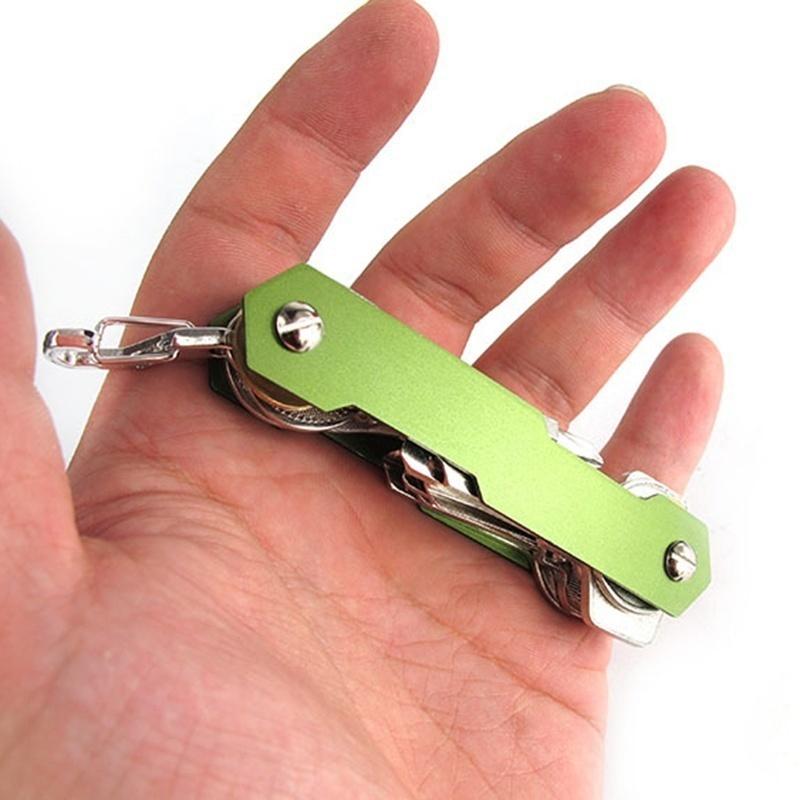 New Key Holder Clip Organizer Compact Keychain Key Hard Aluminum Oxide Intelligent Flexible Aerospace Case Keychains