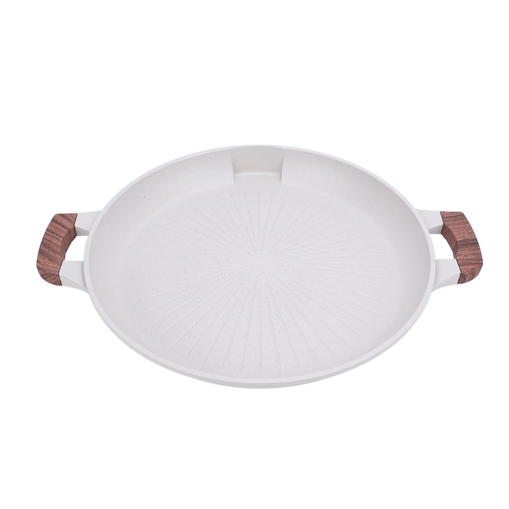 Korean Grill Pan Even Heating Portable Multifunctional Maifanite BBQ Grill Plate for Indoor Outdoor