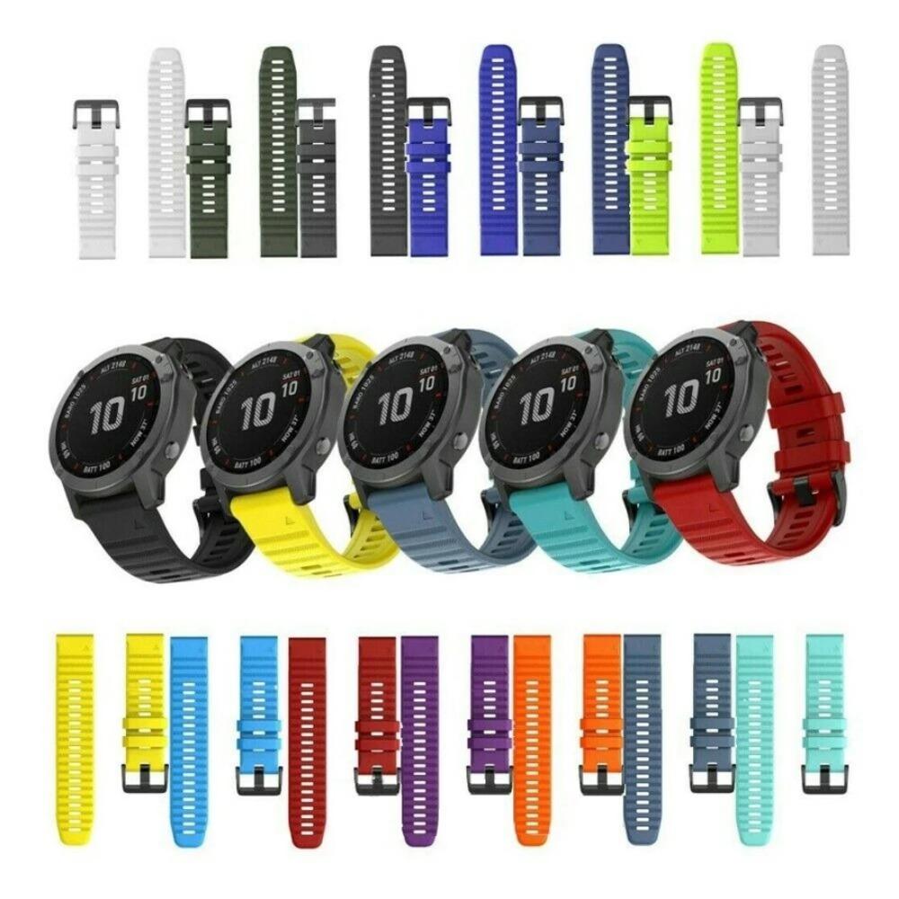 22mm 26mm Silicone Smart Watch Band for Garmin Fenix 6 6S 6X 7X 7 Pro 5 5X 5S 3HR 955 Quick Fit Strap Fenix7X Fenix7 Wristband
