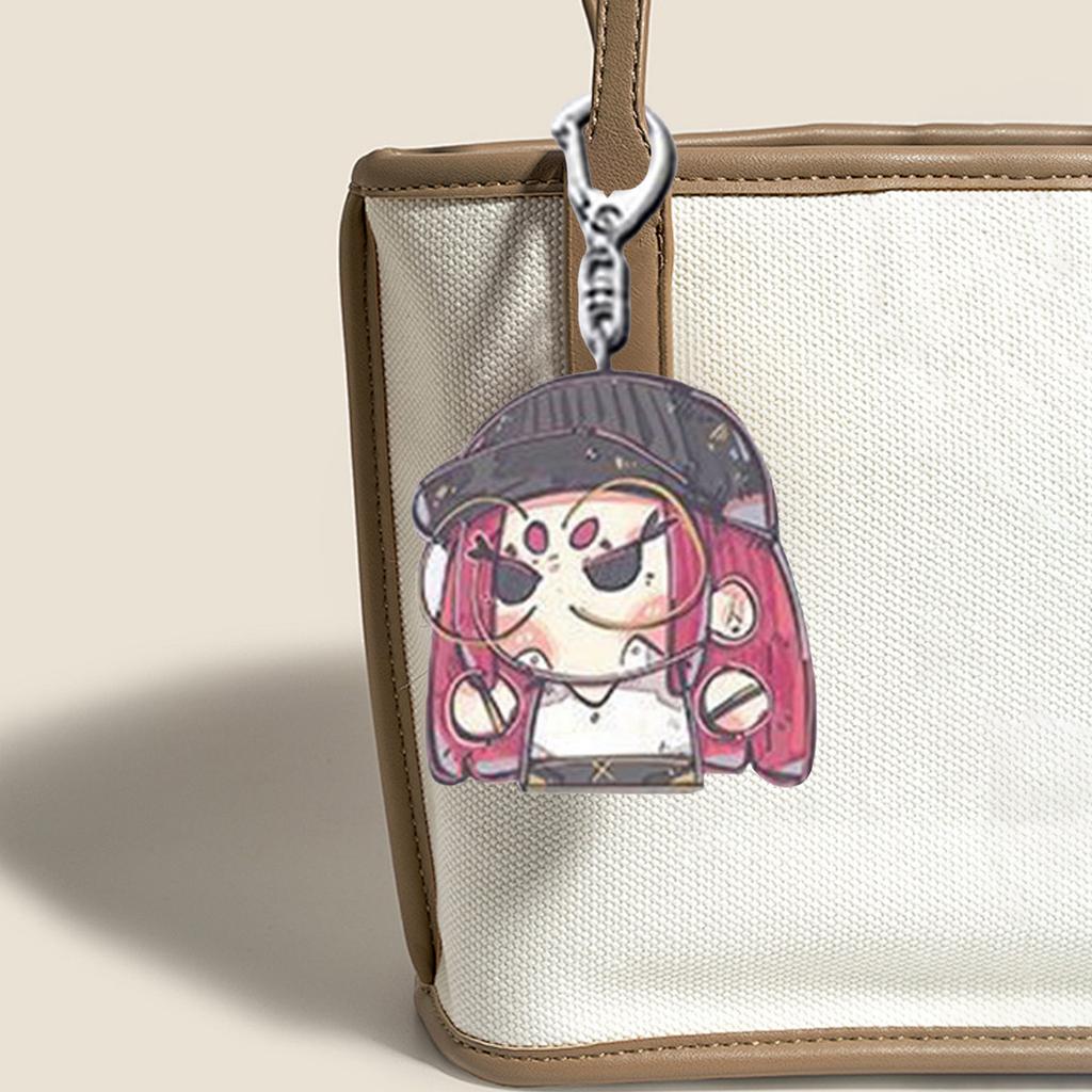 2d Acrylic Compass Support Stick Rocking Music Keychain Pendant Accessory