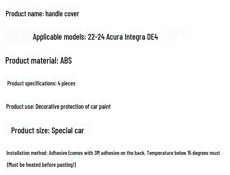 Gloss Black Carbon Fiber Door Handle Covers for 2022-2024 Acura Integra